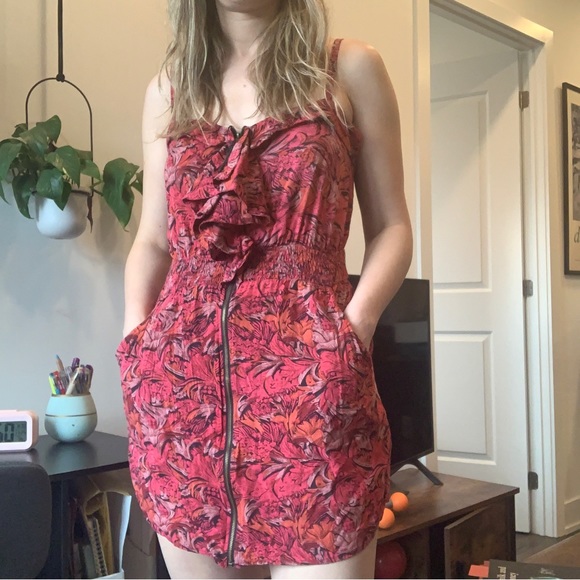 Cotton Candy Floral Summer Mini Dress - Picture 1 of 11